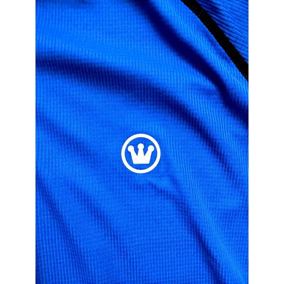 Men's Canari Royal Blue Cycling Long Sleeve Pullover Half Zip Jersey Shirt L - Picture 4 of 7